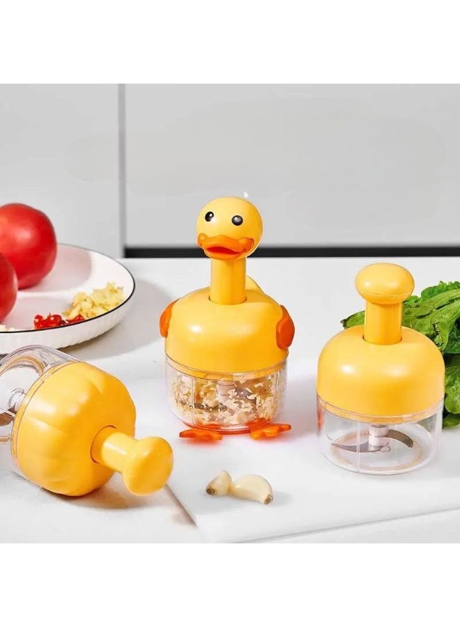 قطاعة لطيفة للبصل والثوم بثلاث شفرات من الفولاذ المقاوم للصدأ، قطاعة مطبخ صغيرة الحجم لتحضير سريع واستخدام منزلي يومي سهل - Image 4